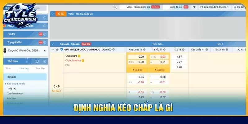 Định nghĩa kèo chấp là gì 