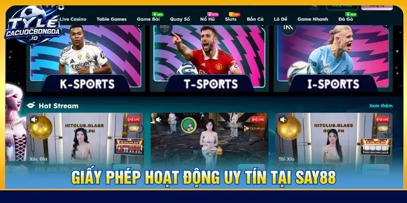 Giấy phép hoạt động uy tín tại Say88
