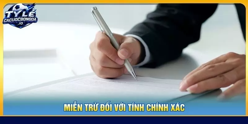 Miễn trừ đối với tính chính xác