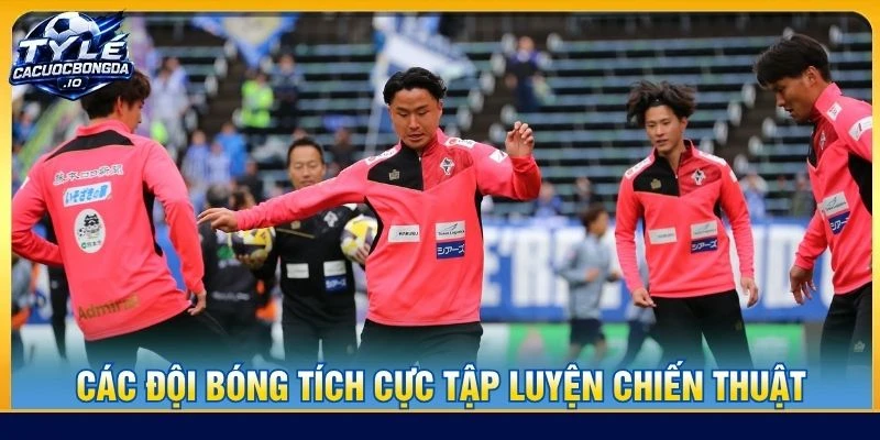Các đội bóng tích cực tập luyện chiến thuật