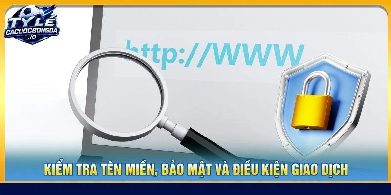 Kiểm tra tên miền, bảo mật và điều kiện giao dịch